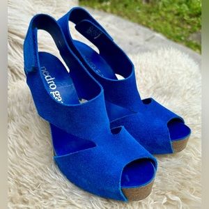 Pedro Garcia. Stunning & Sexy Cobalt Blue Suede Shoes.Like new. Worn once.